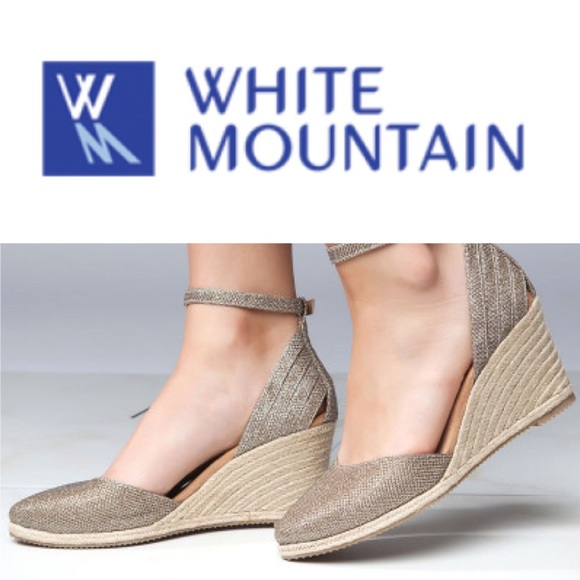white mountain espadrille wedges